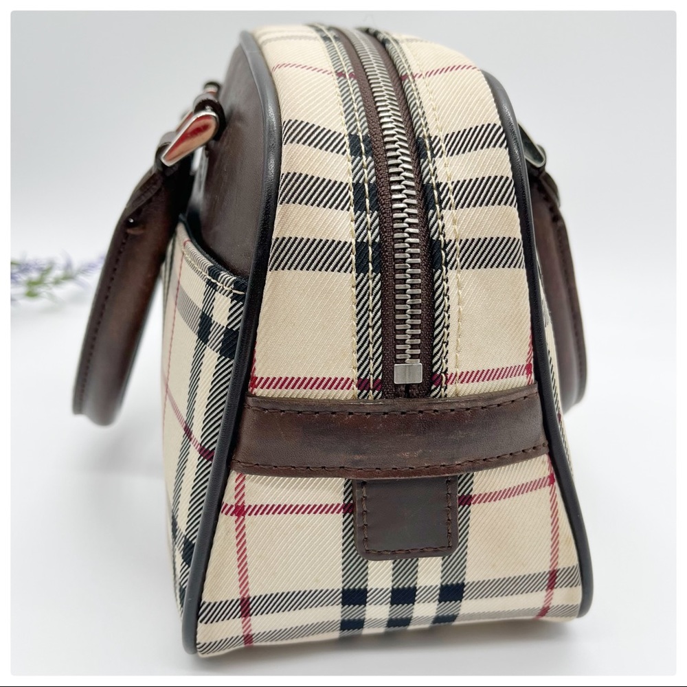 BURBERRY House Check Canvas Handbag Bag - Picture 9 of 10
